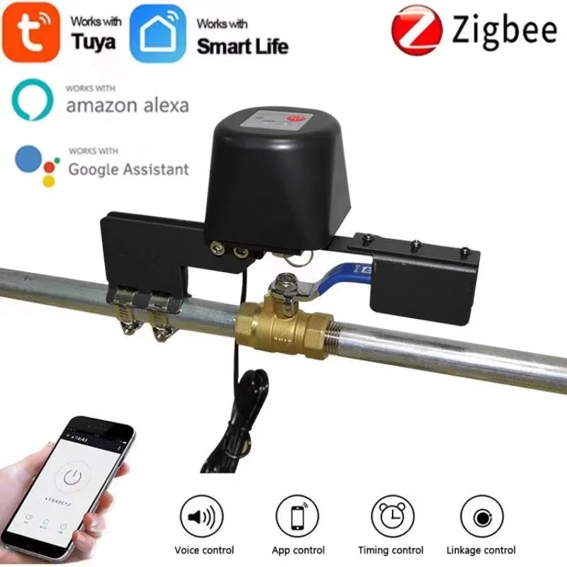 Клапан для воды Tuya Zigbee 3,0, газовый клапан, запорное управление, управление через приложение, клапан с датчиком воды, работает с Alexa Яндекс Google ...
Клапан для воды Tuya Zigbee 3,0, газовый клапан, запорное управление, управление через приложение, клапан с датчиком воды, работает с Alexa Яндекс Google ...