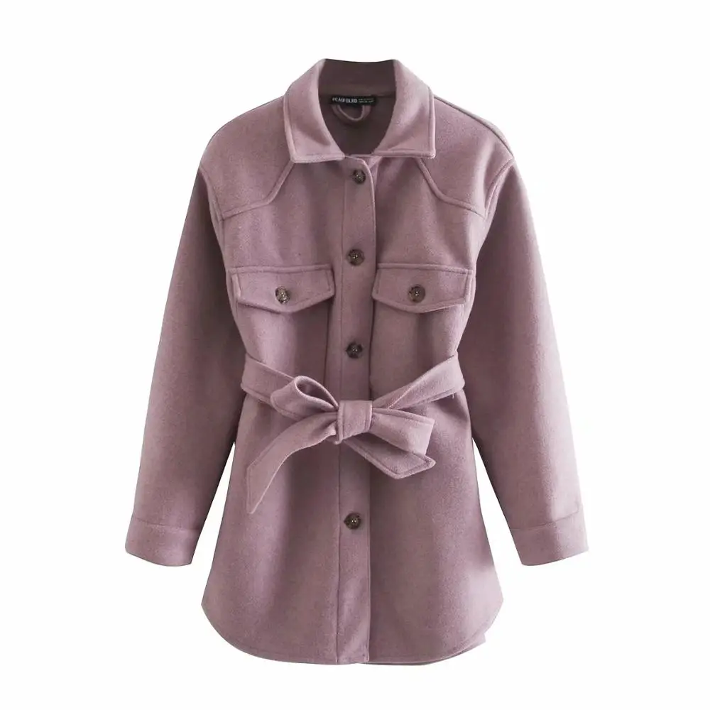 XNWMNZ Za Women 2020 Fashion With Belt Loose Woolen Jacket Coat Vintage Long Sleeve Side Pockets Female Outerwear Chic Overcoat 
XNWMNZ Za Women 2020 Fashion With Belt Loose Woolen Jacket Coat Vintage Long Sleeve Side Pockets Female Outerwear Chic Overcoat