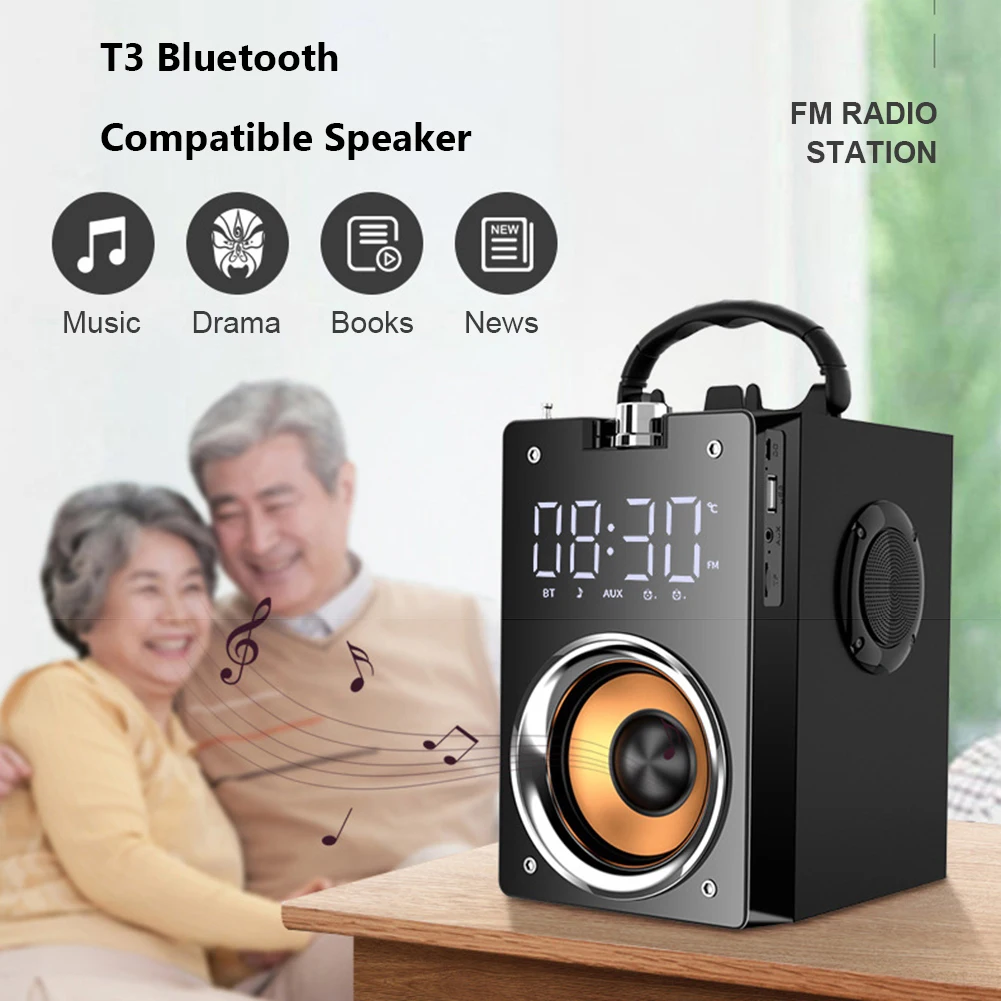 T3 Bluetooth-совместимый 5.0 динамик глубокие басы сабвуфер аудио Музыка мультимедийный мини-динамик беспроводной звуковой бокс музыкальный плее...
T3 Bluetooth-совместимый 5.0 динамик глубокие басы сабвуфер аудио Музыка мультимедийный мини-динамик беспроводной звуковой бокс музыкальный плее...