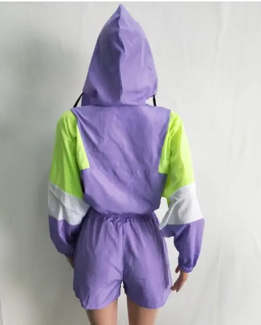 Colored Spliced Casual 2 Piece Set Women Long Sleeve Zipper Hoodies And Drawstring Short Pants Spring Summer Outfits LD8311 
Colored Spliced Casual 2 Piece Set Women Long Sleeve Zipper Hoodies And Drawstring Short Pants Spring Summer Outfits LD8311