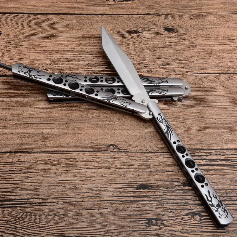 New Arrival JL16V Fashion Long Hu steel handle Camping Outdoor Folding Knife Pocket Balisong Training Survival Tactical EDC Tool
New Arrival JL16V Fashion Long Hu steel handle Camping Outdoor Folding Knife Pocket Balisong Training Survival Tactical EDC Tool