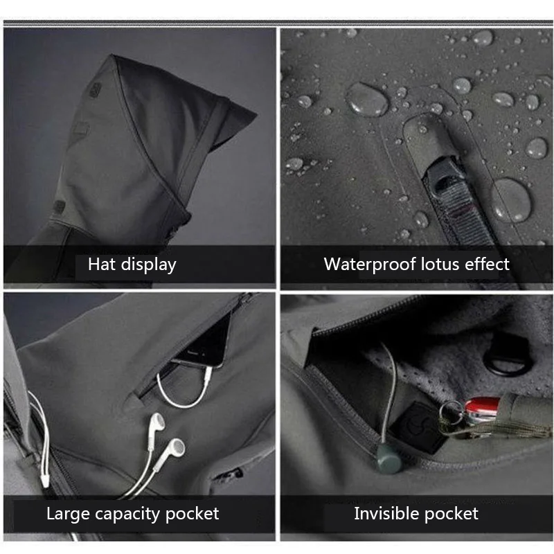 Men Tactical Jacket Shark Soft Shell Military Hooded Coat Man Waterproof Windproof Army Fleece Clothing Camouflage Windbreaker
Men Tactical Jacket Shark Soft Shell Military Hooded Coat Man Waterproof Windproof Army Fleece Clothing Camouflage Windbreaker