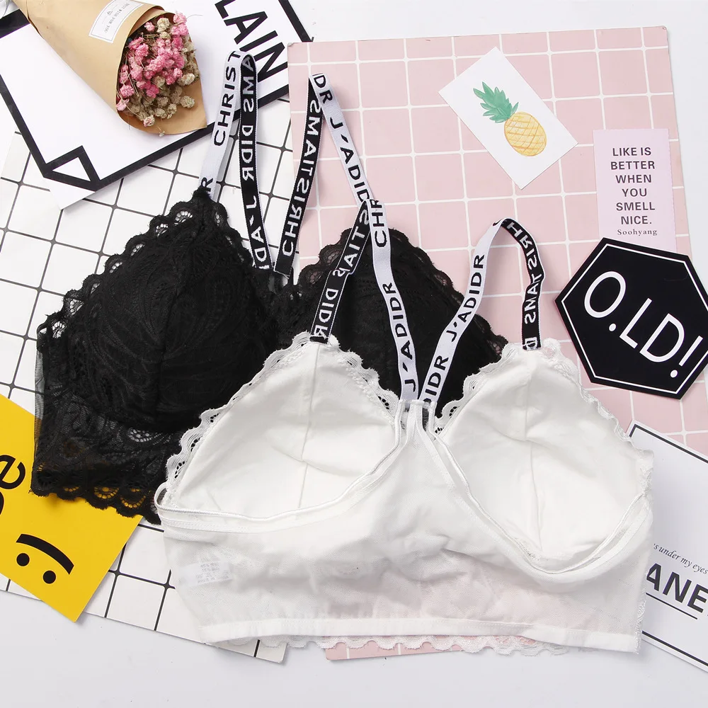 Tube Tops Black Fashion Letter Shoulder Strap Women's Intimates Seamless Breathable Female underwear Sexy Lace Edge Women's bra
Tube Tops Black Fashion Letter Shoulder Strap Women's Intimates Seamless Breathable Female underwear Sexy Lace Edge Women's bra