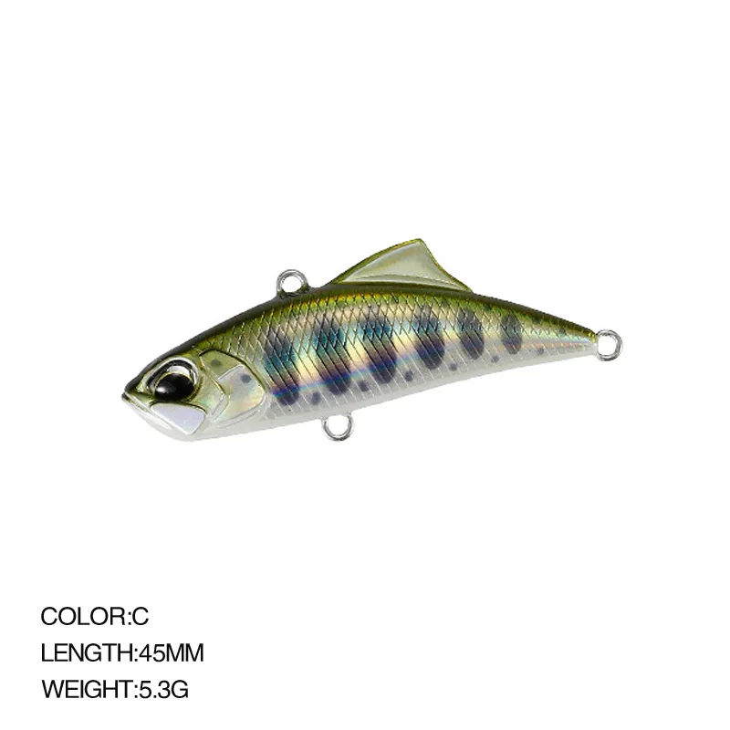 1PCS Sea saltwater carp bass VIB fishing lures 4.5CM/5.3G hard wobbler for trolling artificial swim bait with treble hook
1PCS Sea saltwater carp bass VIB fishing lures 4.5CM/5.3G hard wobbler for trolling artificial swim bait with treble hook