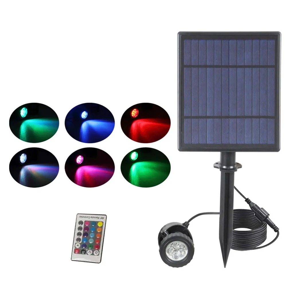 Outdoor Solar Waterproof Spotlight LED RGB Color Changing Lights Djustable Submersible Spotlights​ Lawn Pond Garden Decoration
Outdoor Solar Waterproof Spotlight LED RGB Color Changing Lights Djustable Submersible Spotlights​ Lawn Pond Garden Decoration