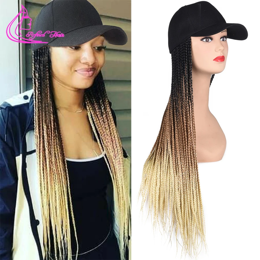 Long Synthetic Baseball Cap Wig with Braided Box Braids Wigs Afro Black Women Black White Hat Wig Adjustable Blue Brown Blonde
Long Synthetic Baseball Cap Wig with Braided Box Braids Wigs Afro Black Women Black White Hat Wig Adjustable Blue Brown Blonde