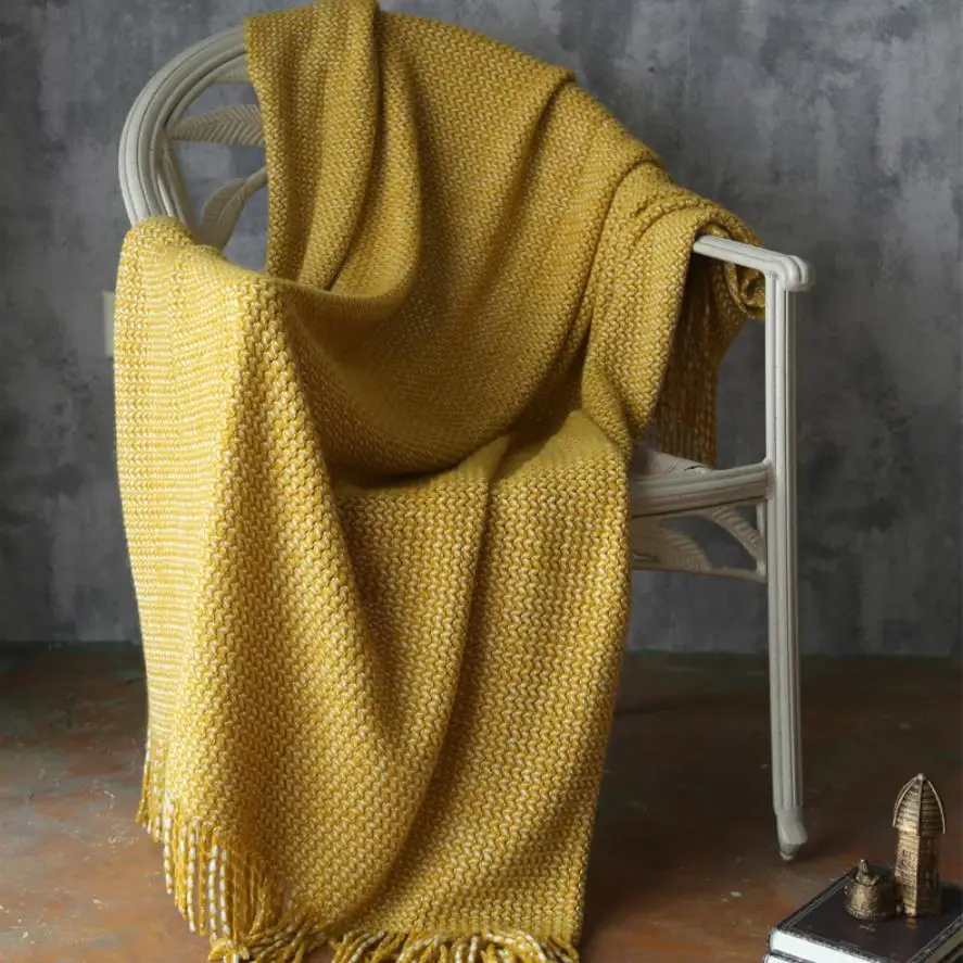 Nordic Knitted Throw Thread Blanket for Sofa Bed Solid Color Travel TV Nap Cover Blankets Soft with Tassels Home Bed Decorative
Nordic Knitted Throw Thread Blanket for Sofa Bed Solid Color Travel TV Nap Cover Blankets Soft with Tassels Home Bed Decorative
