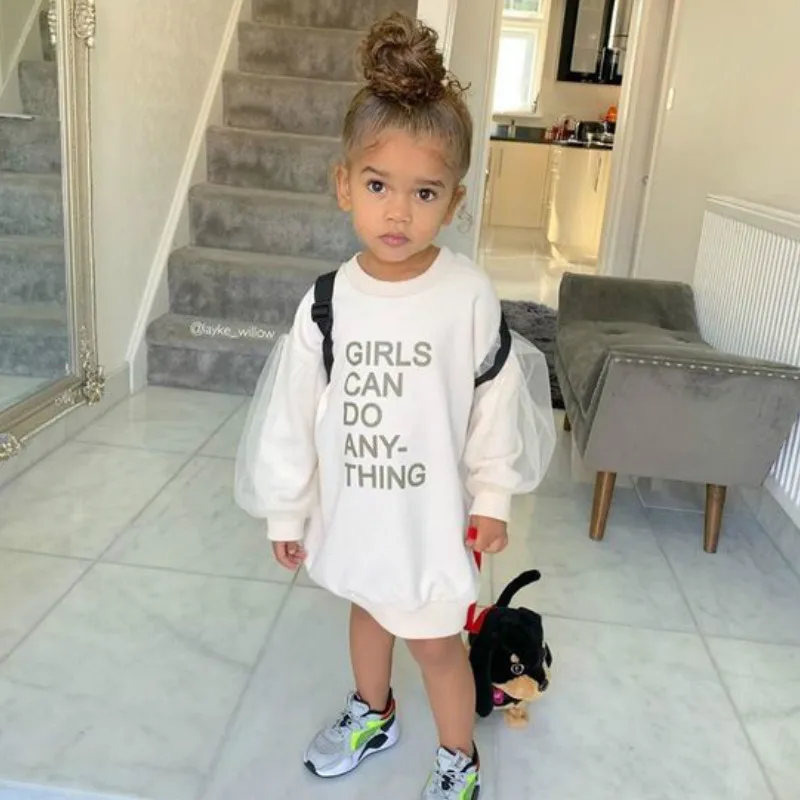 Toddler Girl Clothes Kid Girls Mesh Sleeve Sweatshirt Dress Long Sleeve Letter Printed Fall Winter Pullover Tops Outfits Clothes
Toddler Girl Clothes Kid Girls Mesh Sleeve Sweatshirt Dress Long Sleeve Letter Printed Fall Winter Pullover Tops Outfits Clothes
