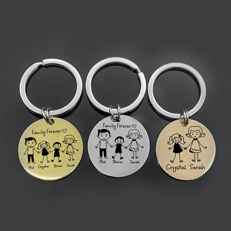 1PCS Love Cute Keychain Engraved Family Gifts For Parents Children Present Keyring Bag Charm Families Member Gift Key Chain NEW 
1PCS Love Cute Keychain Engraved Family Gifts For Parents Children Present Keyring Bag Charm Families Member Gift Key Chain NEW