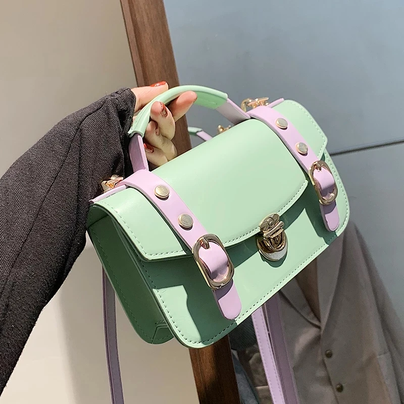Contrast color Square Tote bag 2021 New High-quality PU Leather Women's Designer Handbag Luxury Brand Shoulder Messenger Bag
Contrast color Square Tote bag 2021 New High-quality PU Leather Women's Designer Handbag Luxury Brand Shoulder Messenger Bag