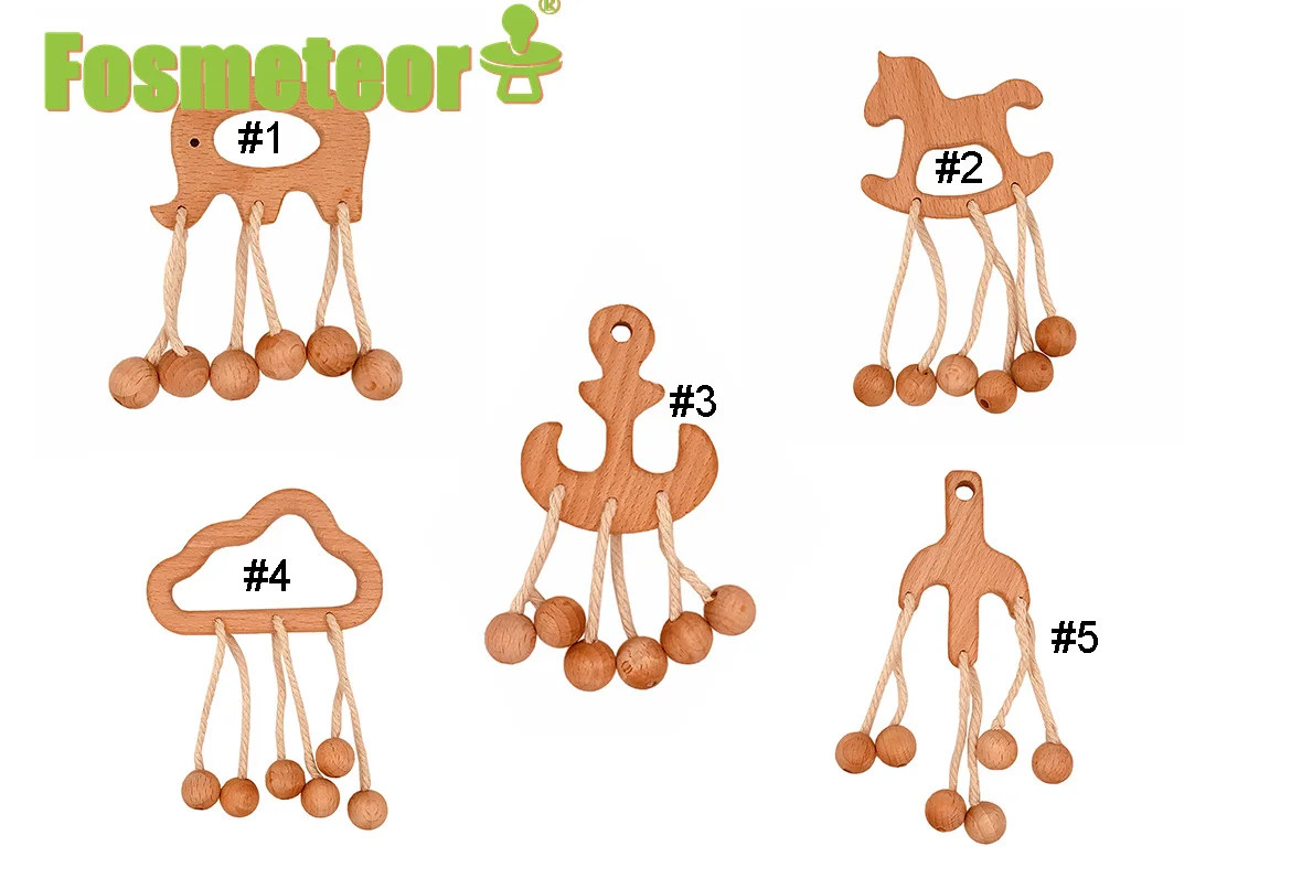 Fosmeteor Baby Toys Beech Wood Teething Animal Cartoon Wooden Bead Baby Stroller Toy Making Noise Rattle Gift DIY Baby Rattle
Fosmeteor Baby Toys Beech Wood Teething Animal Cartoon Wooden Bead Baby Stroller Toy Making Noise Rattle Gift DIY Baby Rattle