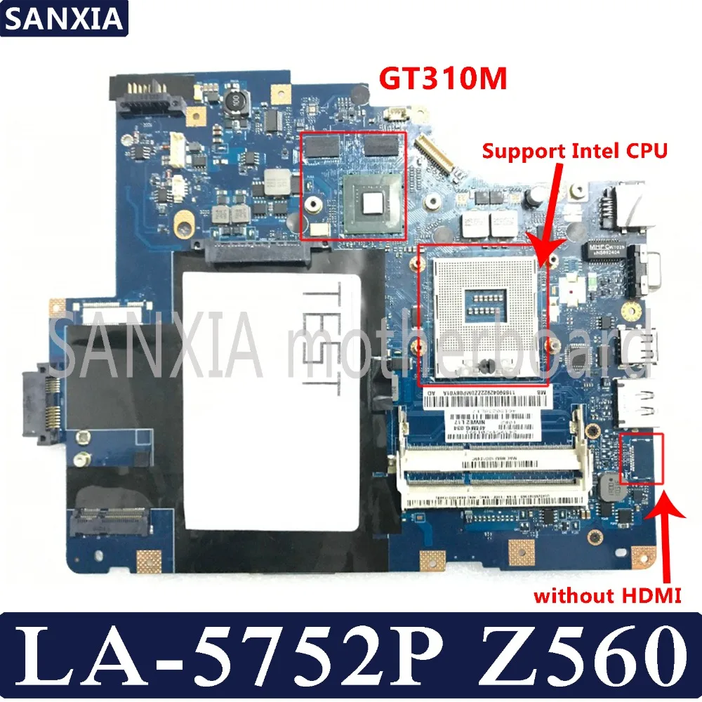Материнская плата KEFU LA-5752P для ноутбука Lenovo Z560 G560, оригинальная материнская плата GT310M Без HDMI
Материнская плата KEFU LA-5752P для ноутбука Lenovo Z560 G560, оригинальная материнская плата GT310M Без HDMI