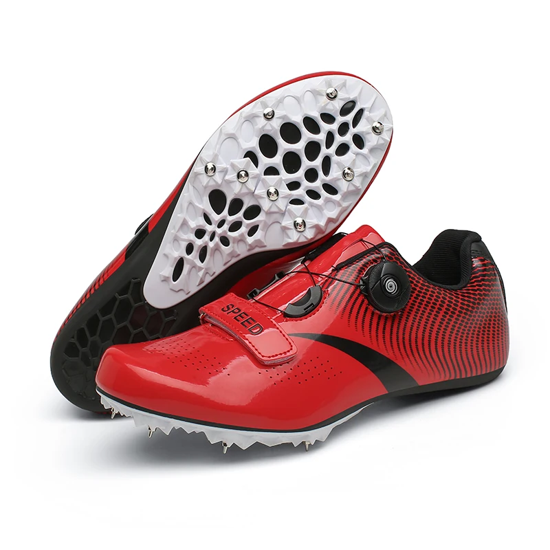 Rotating self-locking Track & Field Shoes Women Spikes Sneakers Black Running Training Shoes Lightweight Men Spike Sport Shoes
Rotating self-locking Track & Field Shoes Women Spikes Sneakers Black Running Training Shoes Lightweight Men Spike Sport Shoes