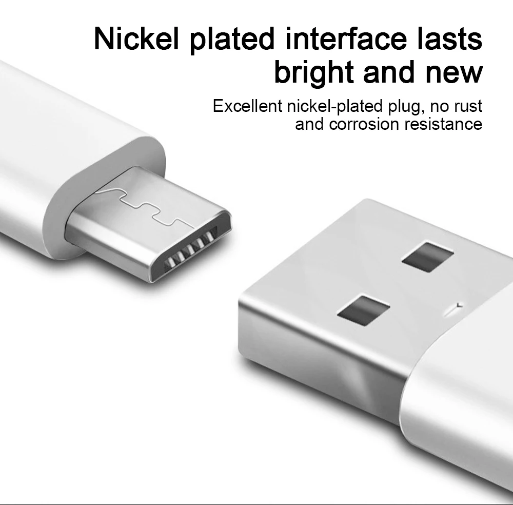 Micro USB Cable 2A Highly Elastic Fast Charging Data Transmission Charger Cables for Android Micro USB Enabled Devices
Micro USB Cable 2A Highly Elastic Fast Charging Data Transmission Charger Cables for Android Micro USB Enabled Devices