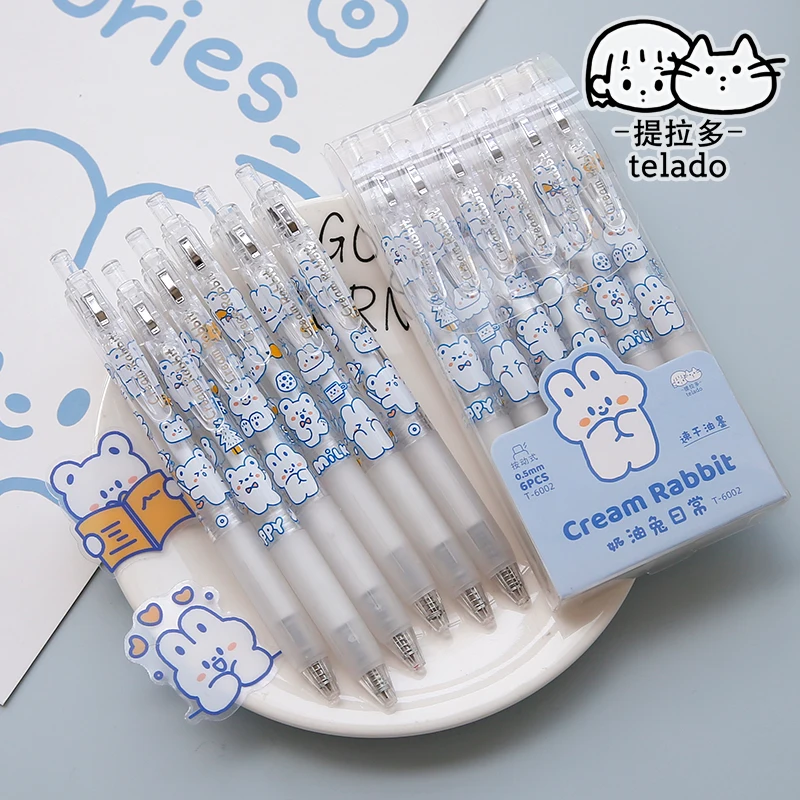 6 pcs Press the Neutral Creative Cute Cartoon Student Use Exam Carbon Black Signature Core Press Type Bullet Ballpoint Pen Work
6 pcs Press the Neutral Creative Cute Cartoon Student Use Exam Carbon Black Signature Core Press Type Bullet Ballpoint Pen Work