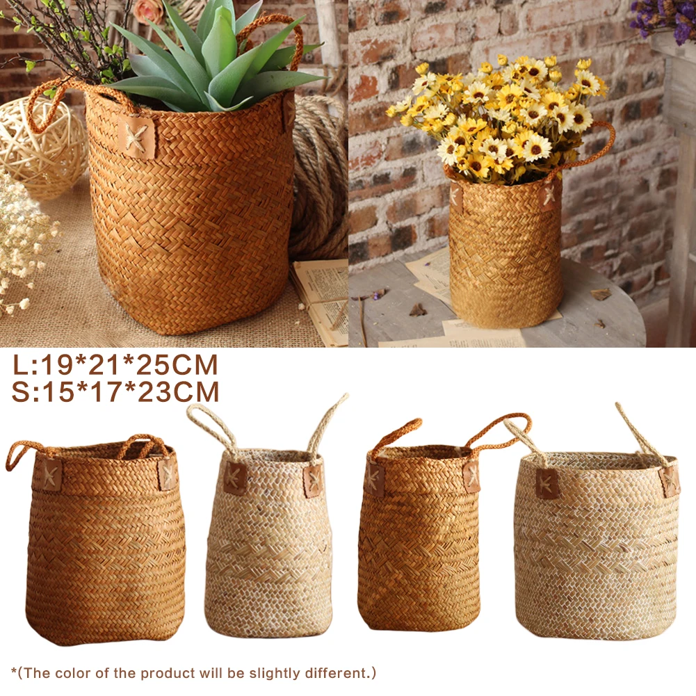 Hand-Woven Storage Basket Floor Flower Pot Crafts Decoration Nordic Rattan Flower Storage Container For Garden Wedding Decor
Hand-Woven Storage Basket Floor Flower Pot Crafts Decoration Nordic Rattan Flower Storage Container For Garden Wedding Decor