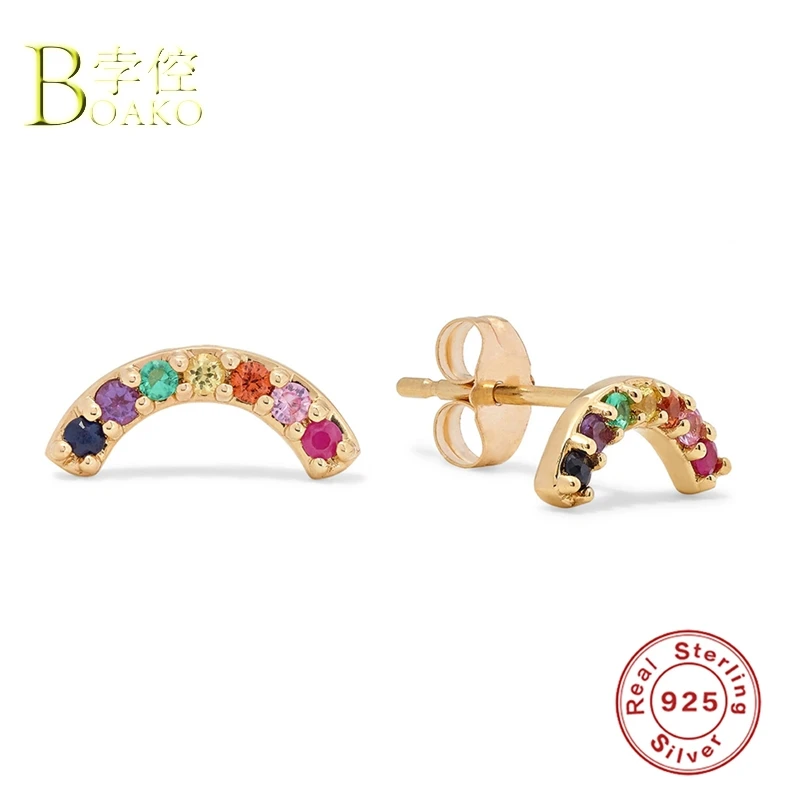 925 Sterling Silver Earrings For Women Colorful Zircon Earrings Girl Ear Bone Earring Female Rainbow Crystal Cartilage aretes B5
925 Sterling Silver Earrings For Women Colorful Zircon Earrings Girl Ear Bone Earring Female Rainbow Crystal Cartilage aretes B5