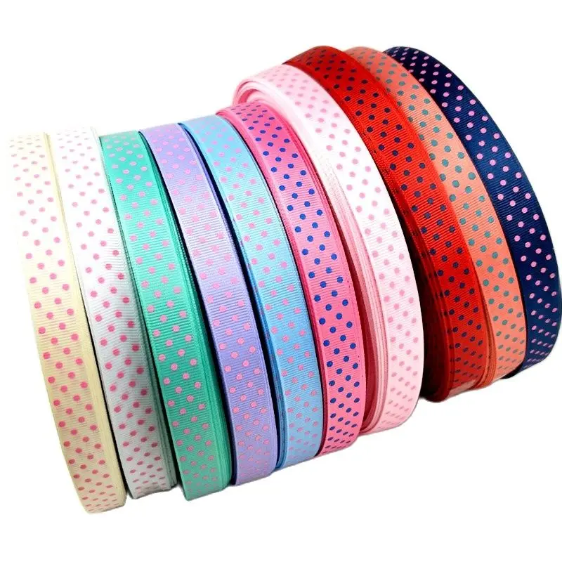 HL 5/8 " 15 мм 10 м/лот горошек "корсажные ленты подарочная декоративно-Упаковочная Лента Свадебная декоративные поделки лента атласная пряжа но...