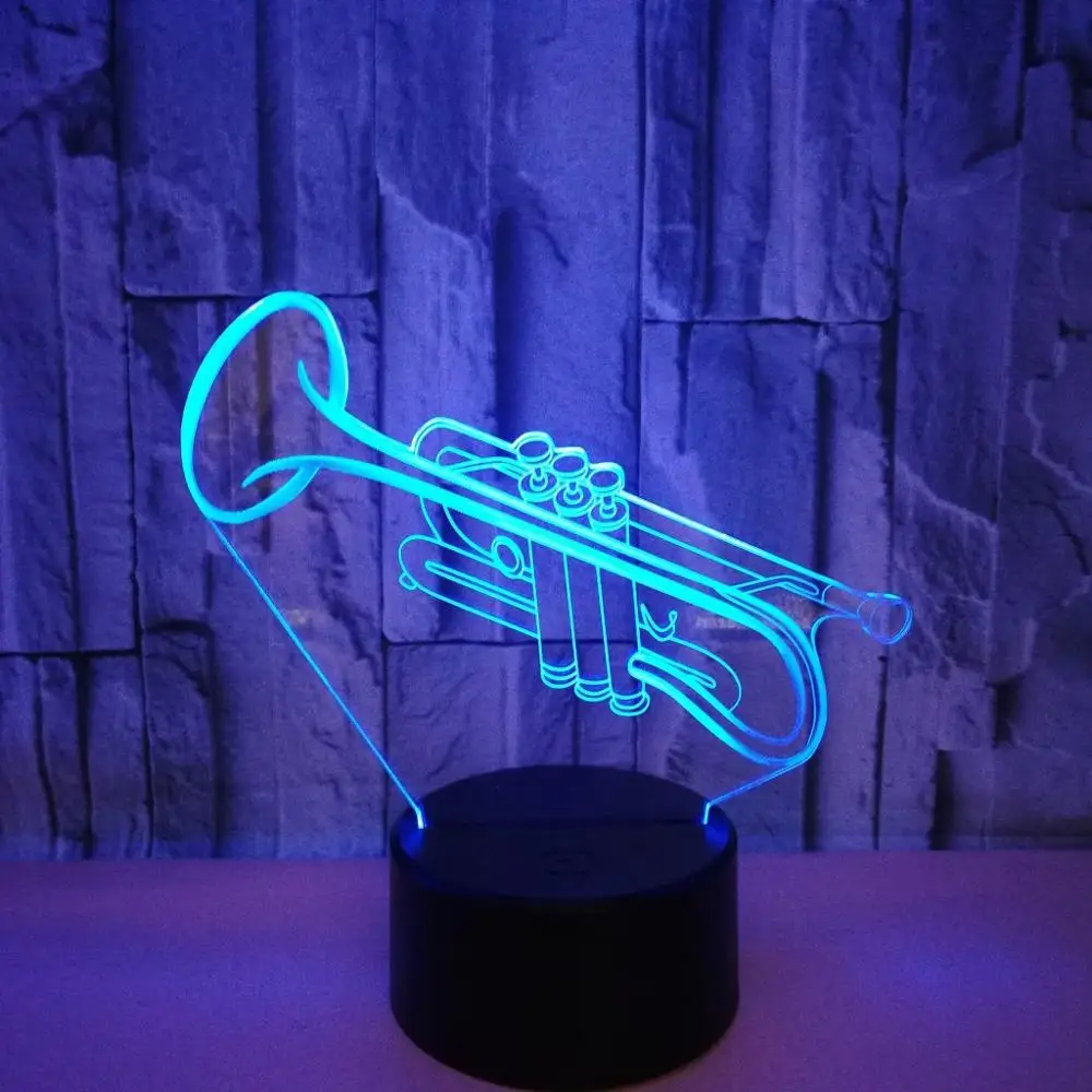 Trumpet Model 3d Led Lamp 7 Colors USB Table Desk Lamp Baby Sleep Night Lights for Home Bedroom Decor Bluetooth Speaker Lighting
Trumpet Model 3d Led Lamp 7 Colors USB Table Desk Lamp Baby Sleep Night Lights for Home Bedroom Decor Bluetooth Speaker Lighting