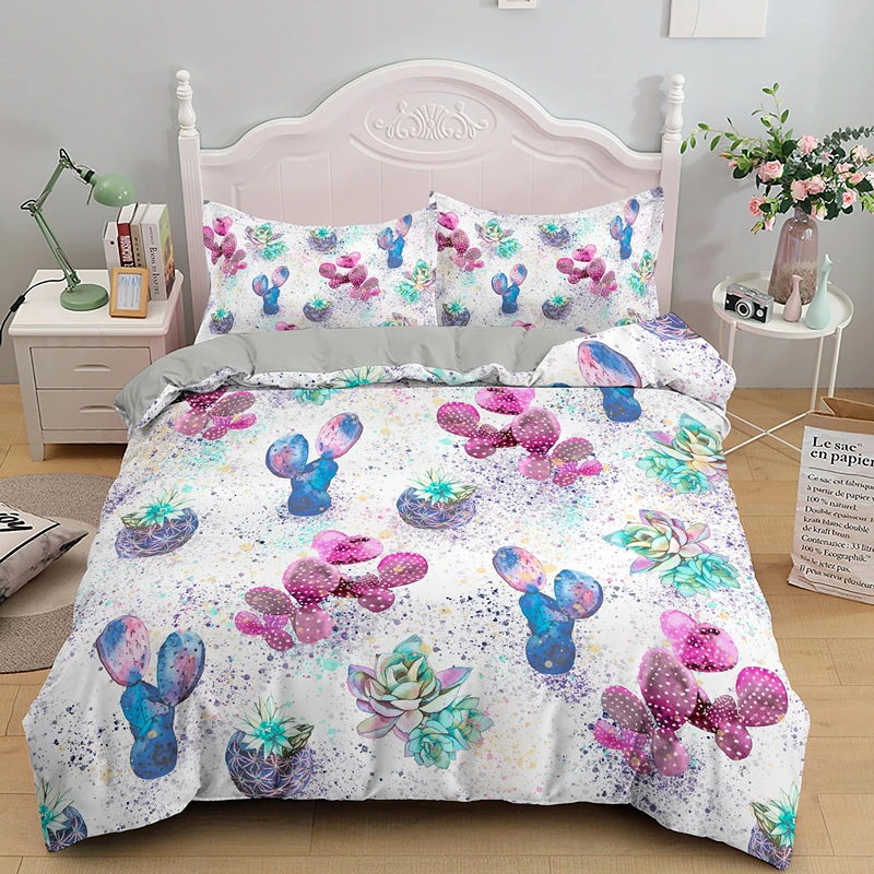 Colorful Girlish Cactus Bedding Sets Simple Style King Single Double Duvet Quilt Blanket Cover Set Bedclothes With Pillowcase
Colorful Girlish Cactus Bedding Sets Simple Style King Single Double Duvet Quilt Blanket Cover Set Bedclothes With Pillowcase