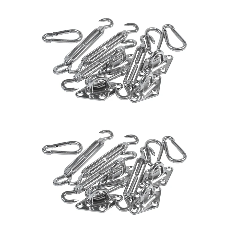 24X Awning Attachment Set Heavy Duty Sun Shade Sail Installation Stainless Steel Hardware Kit For Sun Sail Fixing
24X Awning Attachment Set Heavy Duty Sun Shade Sail Installation Stainless Steel Hardware Kit For Sun Sail Fixing