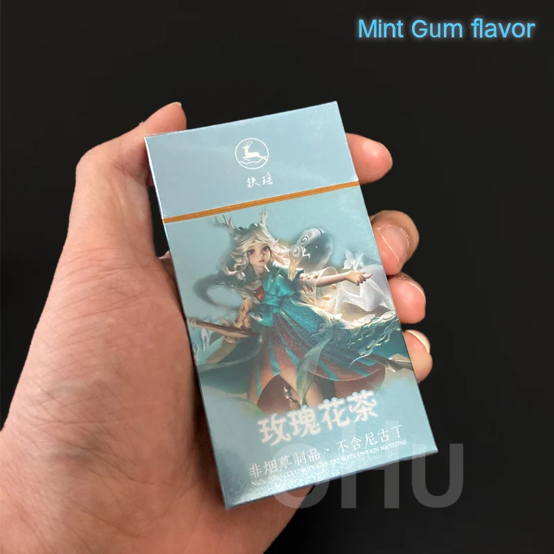 Новые поставки розовое мята мед Чай сигареты тонкой травяные Mentha без никотина