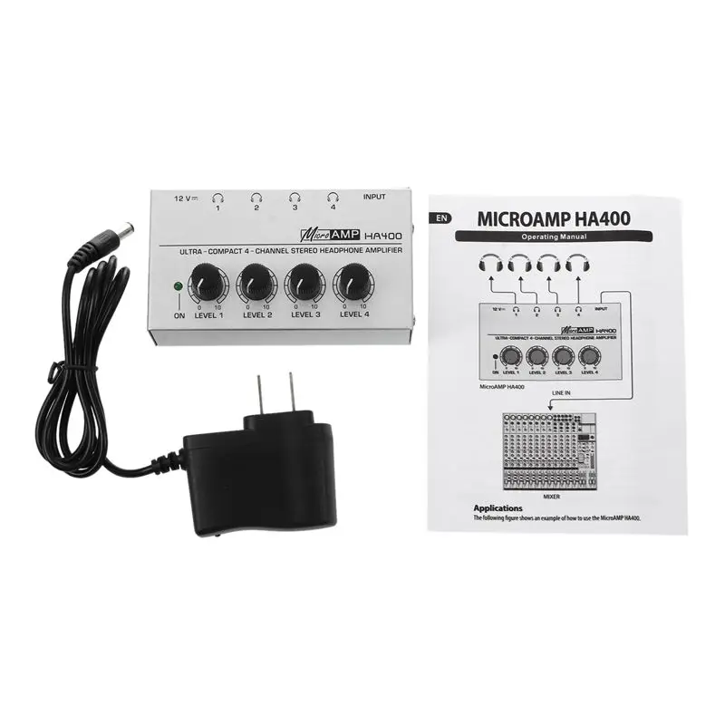 HA400 4 канала ультра-компактные Наушники o стерео усилитель Microamp | Электроника