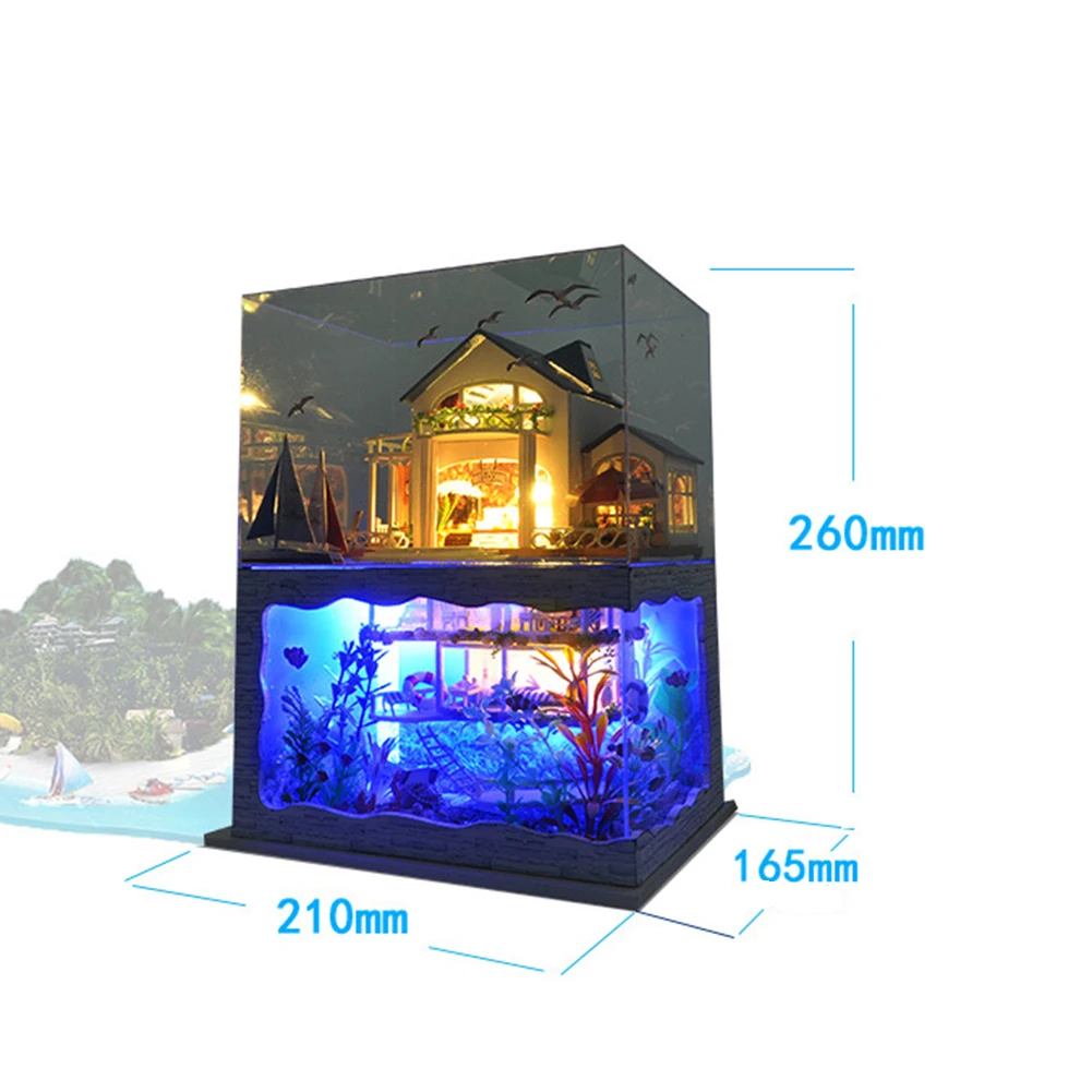 DIY House Puzzle Assembled Miniature Model Toy Children Handmade Doll Hut Villa Model Building Blocks with Dust Cover
DIY House Puzzle Assembled Miniature Model Toy Children Handmade Doll Hut Villa Model Building Blocks with Dust Cover