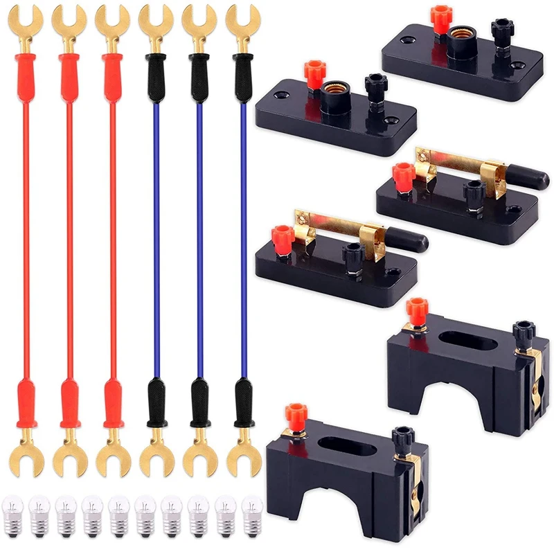 Labs Physics Experiment Basic Beginner Circuit Kit, Including Interconnect Circuit Wire,Single Pole Single Throw Switch
Labs Physics Experiment Basic Beginner Circuit Kit, Including Interconnect Circuit Wire,Single Pole Single Throw Switch