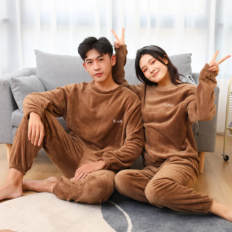 Coral velvet couple's pajamas suit home wear winter Lounge Wear Female Flannel Pajamas Home Pants Warm Home Clothes Suit
Coral velvet couple's pajamas suit home wear winter Lounge Wear Female Flannel Pajamas Home Pants Warm Home Clothes Suit