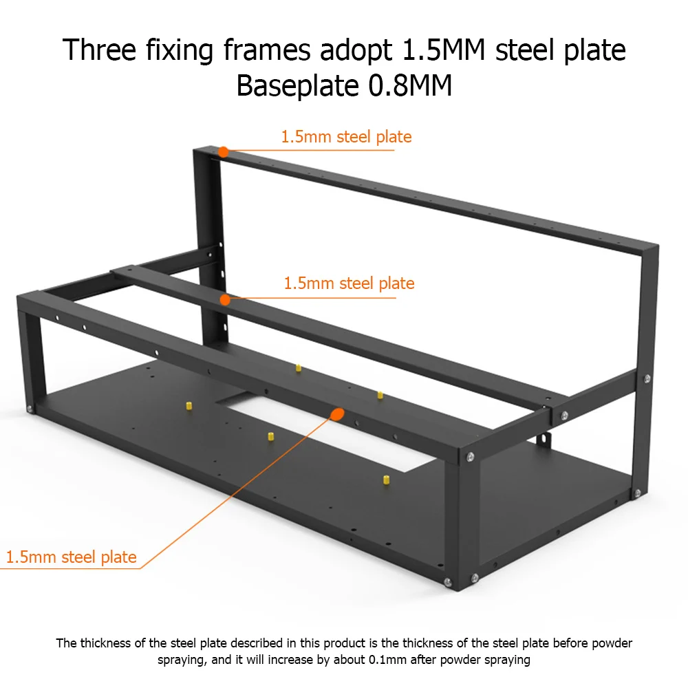 Stackable Open Mining Rig Frame Mining ETH/ETC/ZEC Ether Accessories Tools for 6/8 GPU Rig Frame Case
Stackable Open Mining Rig Frame Mining ETH/ETC/ZEC Ether Accessories Tools for 6/8 GPU Rig Frame Case