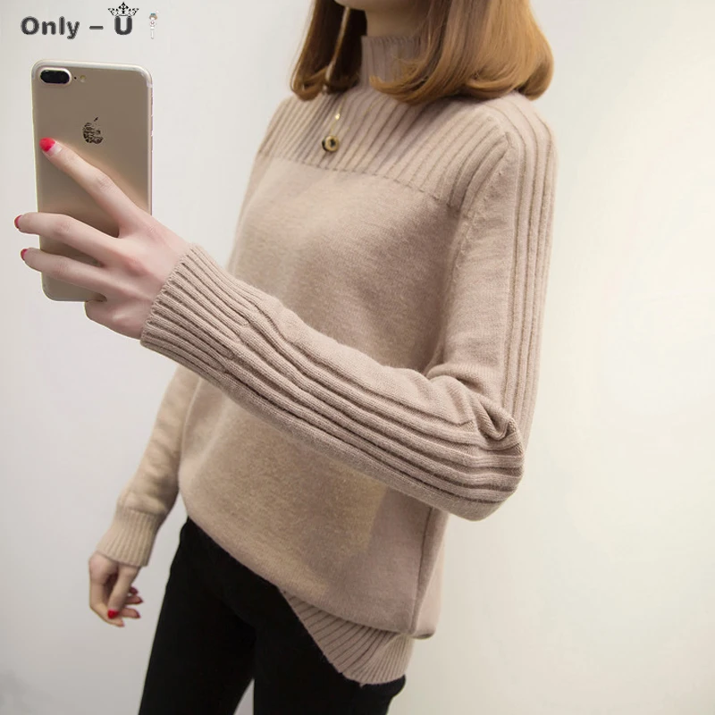 Office Ladies Autumn Spring Basic Sweater Women Knitted Slim Pullovers with Long Sleeve Half High Collar Casual Solid Jumpers
Office Ladies Autumn Spring Basic Sweater Women Knitted Slim Pullovers with Long Sleeve Half High Collar Casual Solid Jumpers