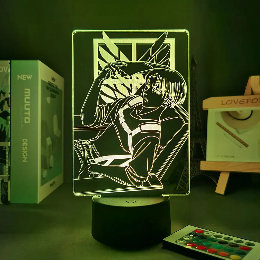 3d Lamp Anime Attack on Titan Levi Ackerman for Home Anime Lamp Manga Night Lights Led Panel Lights USB Light Lamp Led
3d Lamp Anime Attack on Titan Levi Ackerman for Home Anime Lamp Manga Night Lights Led Panel Lights USB Light Lamp Led