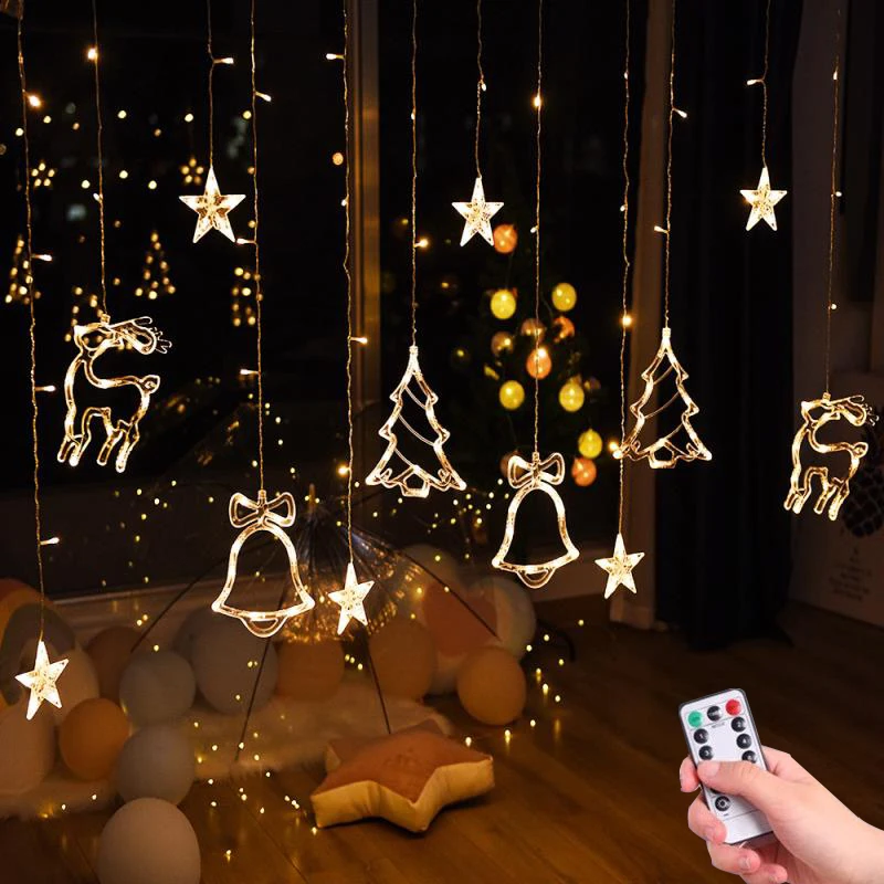 Christmas Fairy Lights Festoon Led String Lights Star Garland Curtain Indoor For Home Holiday Tree Wedding New Year Decoration
Christmas Fairy Lights Festoon Led String Lights Star Garland Curtain Indoor For Home Holiday Tree Wedding New Year Decoration