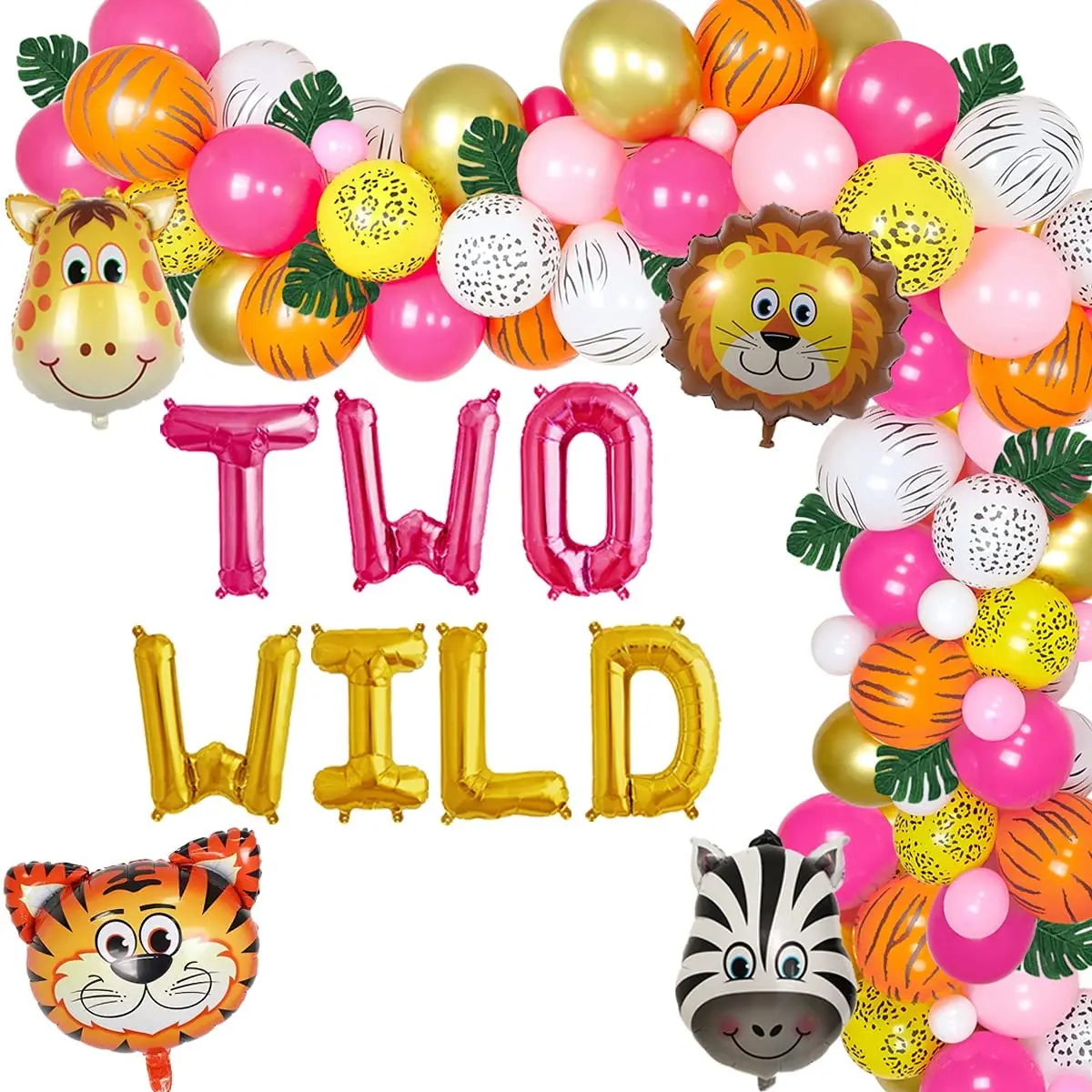 Jungle Theme 2nd Birthday Party Supplies for Girls Birthday Decor Balloon Kit Pink Rose Red with Green Artificial Palm Leaves
Jungle Theme 2nd Birthday Party Supplies for Girls Birthday Decor Balloon Kit Pink Rose Red with Green Artificial Palm Leaves