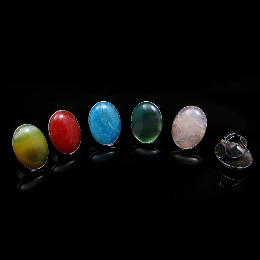 Natural stone rings charm agated jewelry yellow stripe stone models trendy gift for women or girlfriend adjustable size 30x40mm
Natural stone rings charm agated jewelry yellow stripe stone models trendy gift for women or girlfriend adjustable size 30x40mm