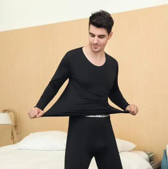 Men's seamless thermal underwear thin section plus velvet two-piece suit long sleeves
Men's seamless thermal underwear thin section plus velvet two-piece suit long sleeves