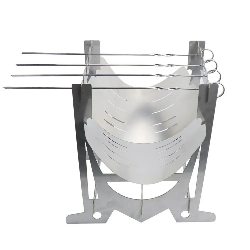 Folding Outdoor Camping Campfire Wood Fire Stove Ultralight BBQ Cooking Stoves Stainless Steel Buckle Grill For Boiling Water
Folding Outdoor Camping Campfire Wood Fire Stove Ultralight BBQ Cooking Stoves Stainless Steel Buckle Grill For Boiling Water
