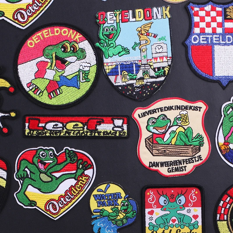 Iron on Patches Oeteldonk Frog Carnival Club for Netherland Patches for Clothing Stripes Stickers Oeteldonk Embroidered Patches
Iron on Patches Oeteldonk Frog Carnival Club for Netherland Patches for Clothing Stripes Stickers Oeteldonk Embroidered Patches