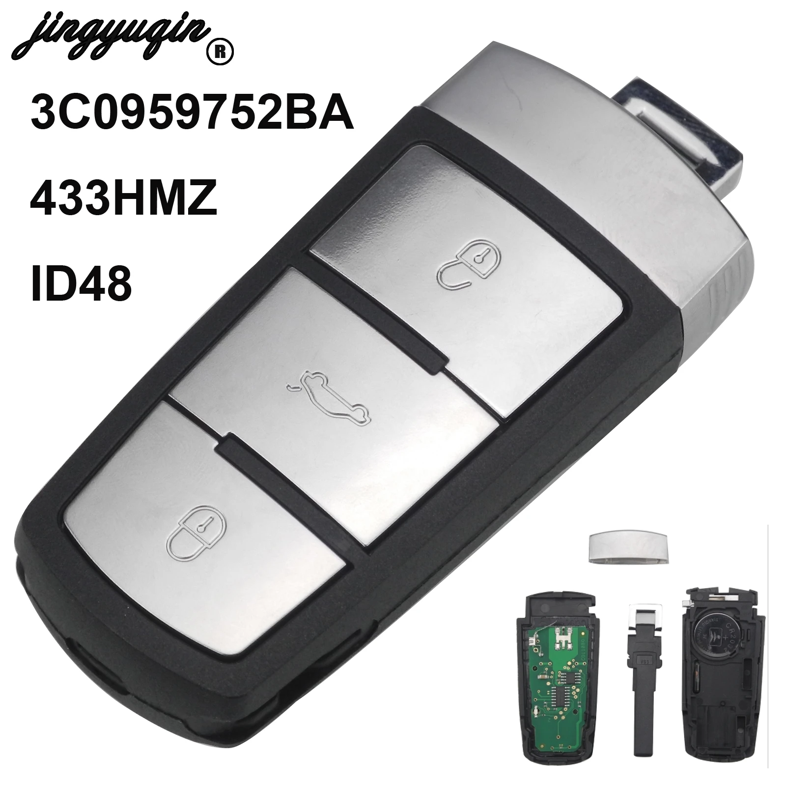 Чехол для автомобильного ключа с тремя кнопками для VW Passat чехол дистанционного брелока, сменный корпус для управления 433 МГц 3C0 959 752 BA / AD
Чехол для автомобильного ключа с тремя кнопками для VW Passat чехол дистанционного брелока, сменный корпус для управления 433 МГц 3C0 959 752 BA / AD