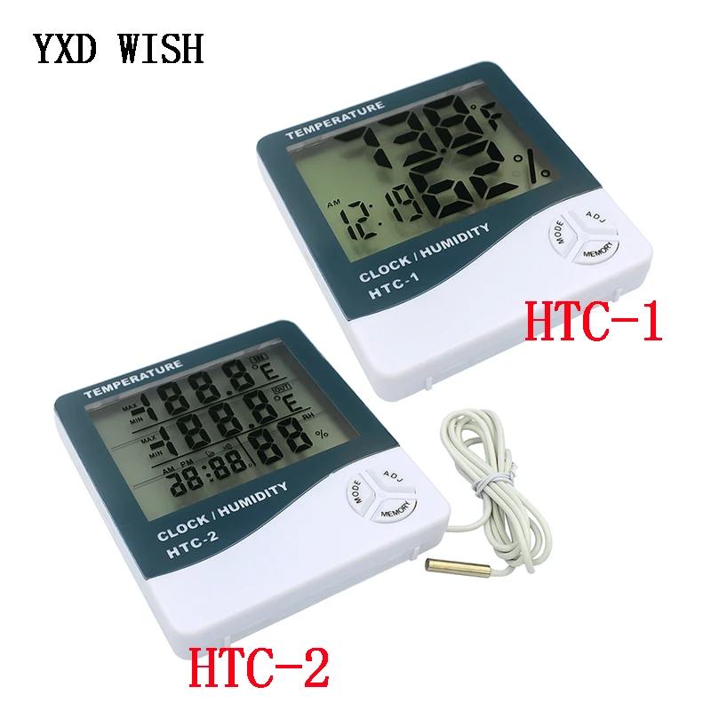 Weather Station HTC-2/HTC-1 Indoor Outdoor Thermometer Hygrometer Digital LCD C/F Temperature Humidity Meter With Alarm Clock
Weather Station HTC-2/HTC-1 Indoor Outdoor Thermometer Hygrometer Digital LCD C/F Temperature Humidity Meter With Alarm Clock
