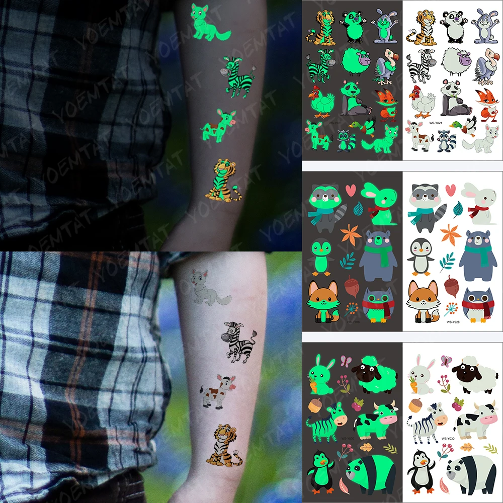Glitter Tattoo Kids Transfer Tatoo Luminous Waterproof Temporary Stickers Glitter Children Cartoon Cute Boy Girl Rabbit Panda
Glitter Tattoo Kids Transfer Tatoo Luminous Waterproof Temporary Stickers Glitter Children Cartoon Cute Boy Girl Rabbit Panda