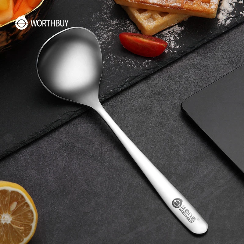 WORTHBUY 304 Stainless Steel Soup Ladle With Long Handle Soup Spoon For Restaurant Soup Scoop Kitchen Accessories Cooking Spoon
WORTHBUY 304 Stainless Steel Soup Ladle With Long Handle Soup Spoon For Restaurant Soup Scoop Kitchen Accessories Cooking Spoon
