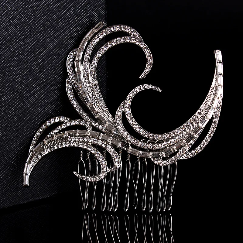 Floralbride Art Deco Silver Color Rhinestones Crystals Flower Wedding Hair Comb Bridal Hair Accessories Women Jewelry
Floralbride Art Deco Silver Color Rhinestones Crystals Flower Wedding Hair Comb Bridal Hair Accessories Women Jewelry