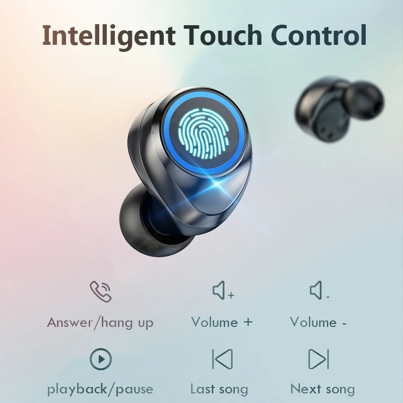 Bluetooth Wireless Headphones with Microphones Sports Waterproof TWS Bluetooth Earphones Touch Control Headphones For Smartphone
Bluetooth Wireless Headphones with Microphones Sports Waterproof TWS Bluetooth Earphones Touch Control Headphones For Smartphone