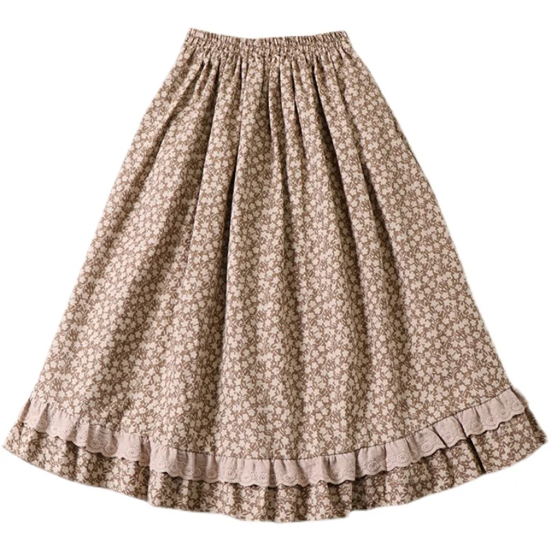 Spring New Women'S Sweet Loose Skirt Small Fresh Elastic Waist Printed Cotton Linen Long Skirt
Spring New Women'S Sweet Loose Skirt Small Fresh Elastic Waist Printed Cotton Linen Long Skirt