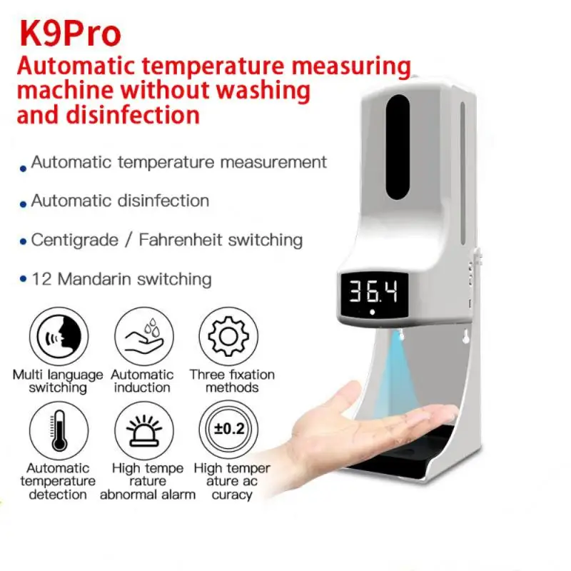 2-in-1 soap dispenser thermometer Intelligent Automatic Sensing Temperature Disinfection Machine Wall-mounted Soap Liquid Device
2-in-1 soap dispenser thermometer Intelligent Automatic Sensing Temperature Disinfection Machine Wall-mounted Soap Liquid Device