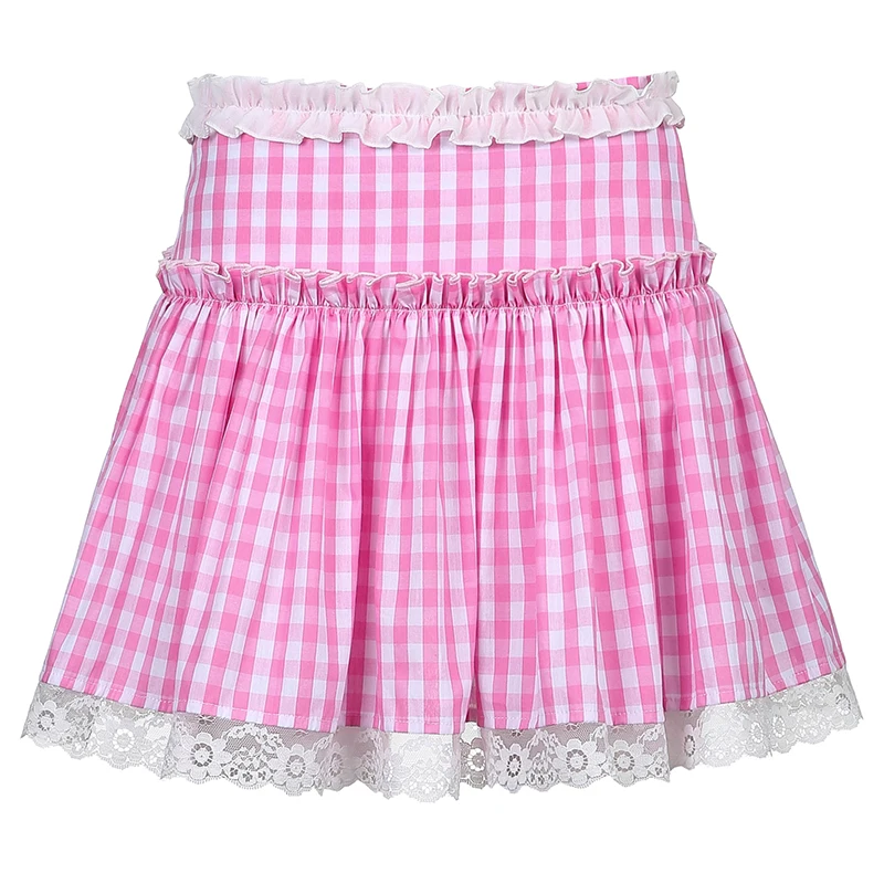 Sweet Pink Lattice Pleated Skirt Women Casual High Waist Gothic Skirt Girls Mini Y2K Sexy Splicing Skirts Womens Kawaii Skirt
Sweet Pink Lattice Pleated Skirt Women Casual High Waist Gothic Skirt Girls Mini Y2K Sexy Splicing Skirts Womens Kawaii Skirt