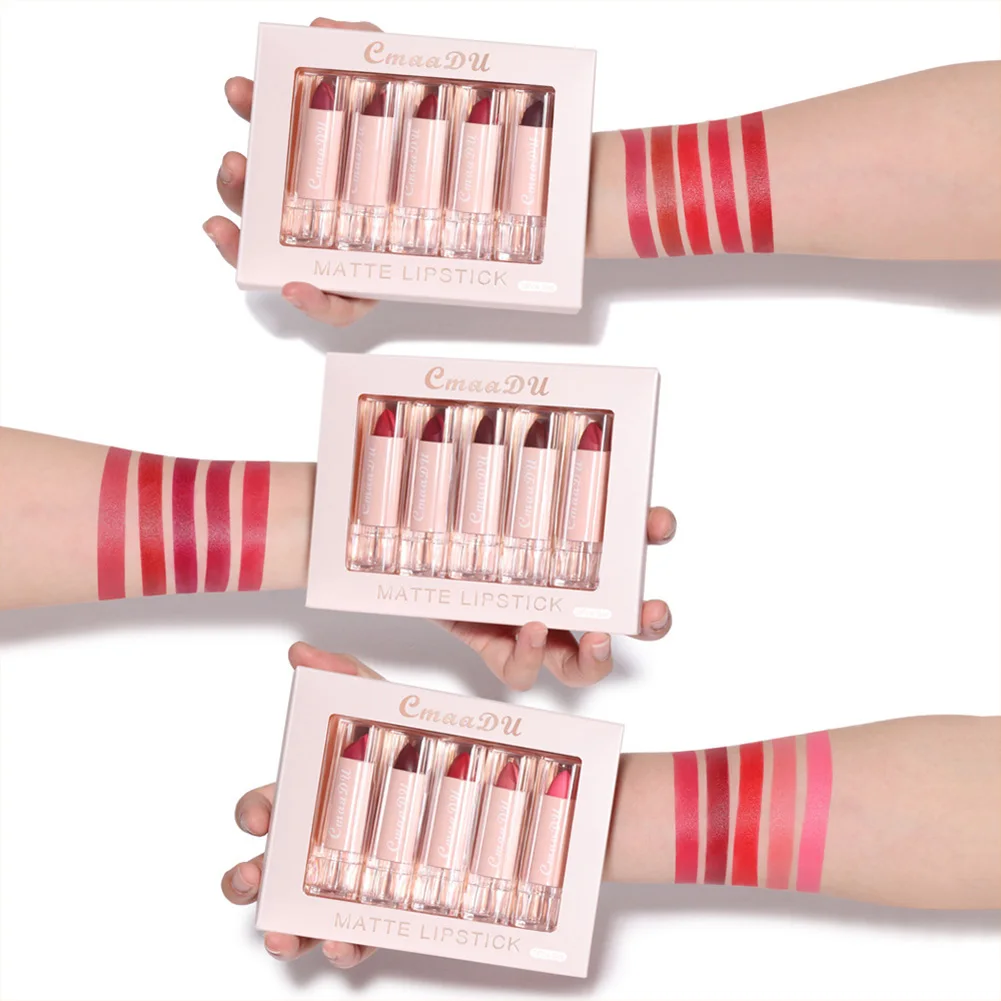 5Pcs/Set Makeup Lipstick Set Waterproof Non Stick Cup Lasting Matte Lipstick High Value Lipstick Moisturizing Beauty Tools TSLM1
5Pcs/Set Makeup Lipstick Set Waterproof Non Stick Cup Lasting Matte Lipstick High Value Lipstick Moisturizing Beauty Tools TSLM1