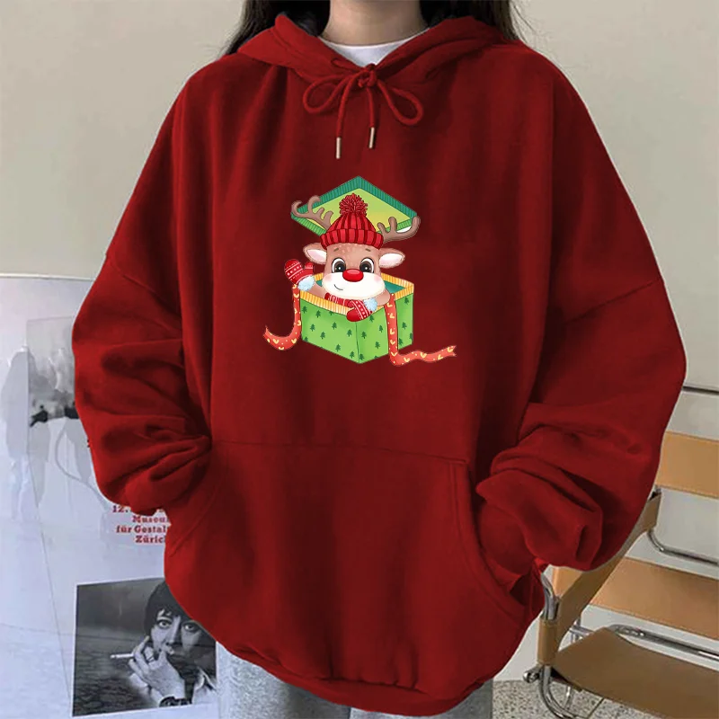 Seeyoushy Christmas Deer Gift Print Hoodies Women Sweatshirts Vintage Kawaii Long Sleeve Full Drop-shoulder Top Graphic Hoodies
Seeyoushy Christmas Deer Gift Print Hoodies Women Sweatshirts Vintage Kawaii Long Sleeve Full Drop-shoulder Top Graphic Hoodies